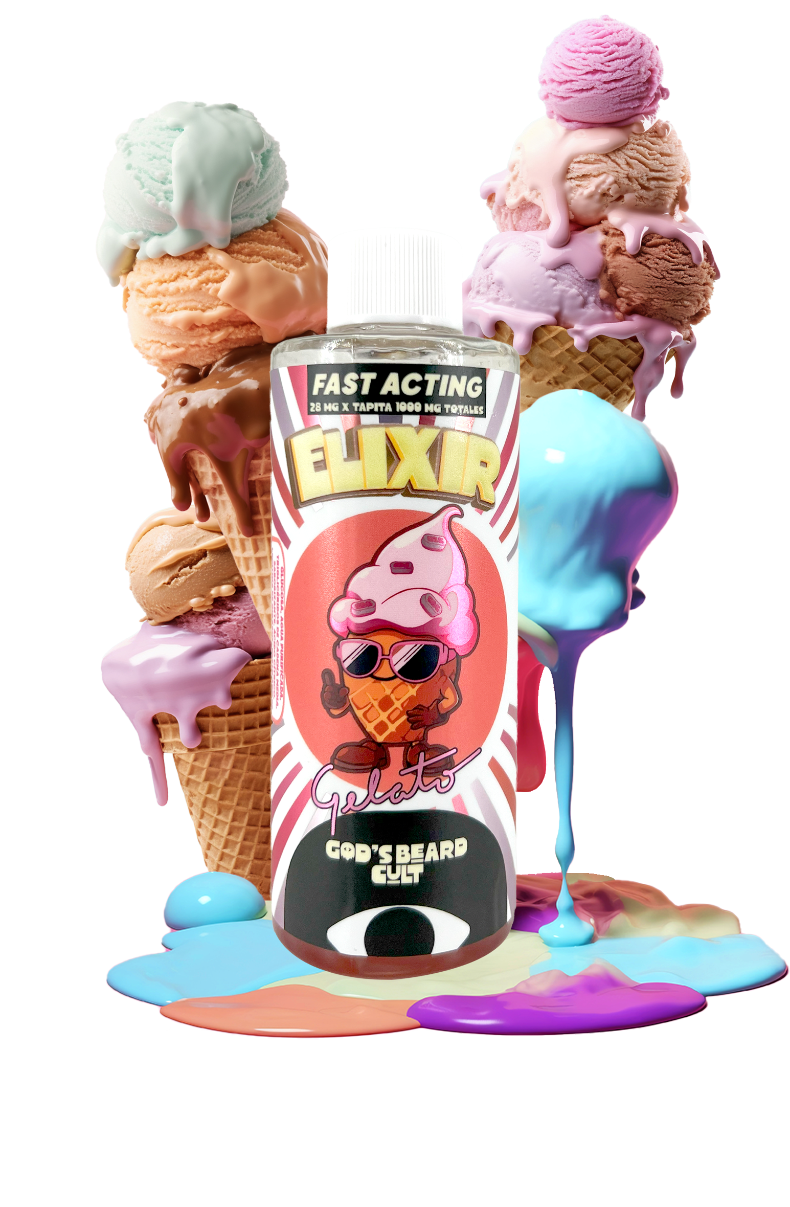 Gods Beard Cult | Jarabe Elixir Delta-9 THC 1000mg | 1 pieza