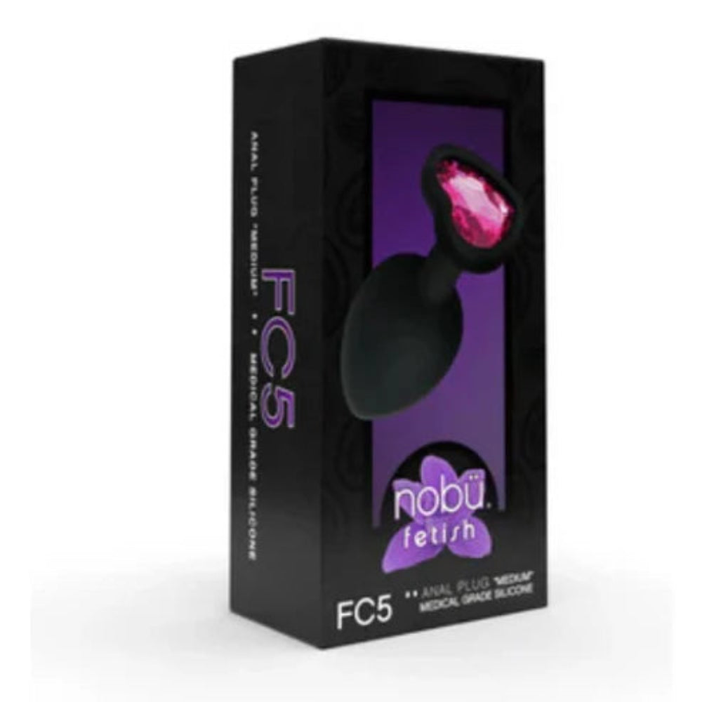 Nobü | Plug de Silicona FC5 con Cristal en Forma de Corazón | 1 pieza