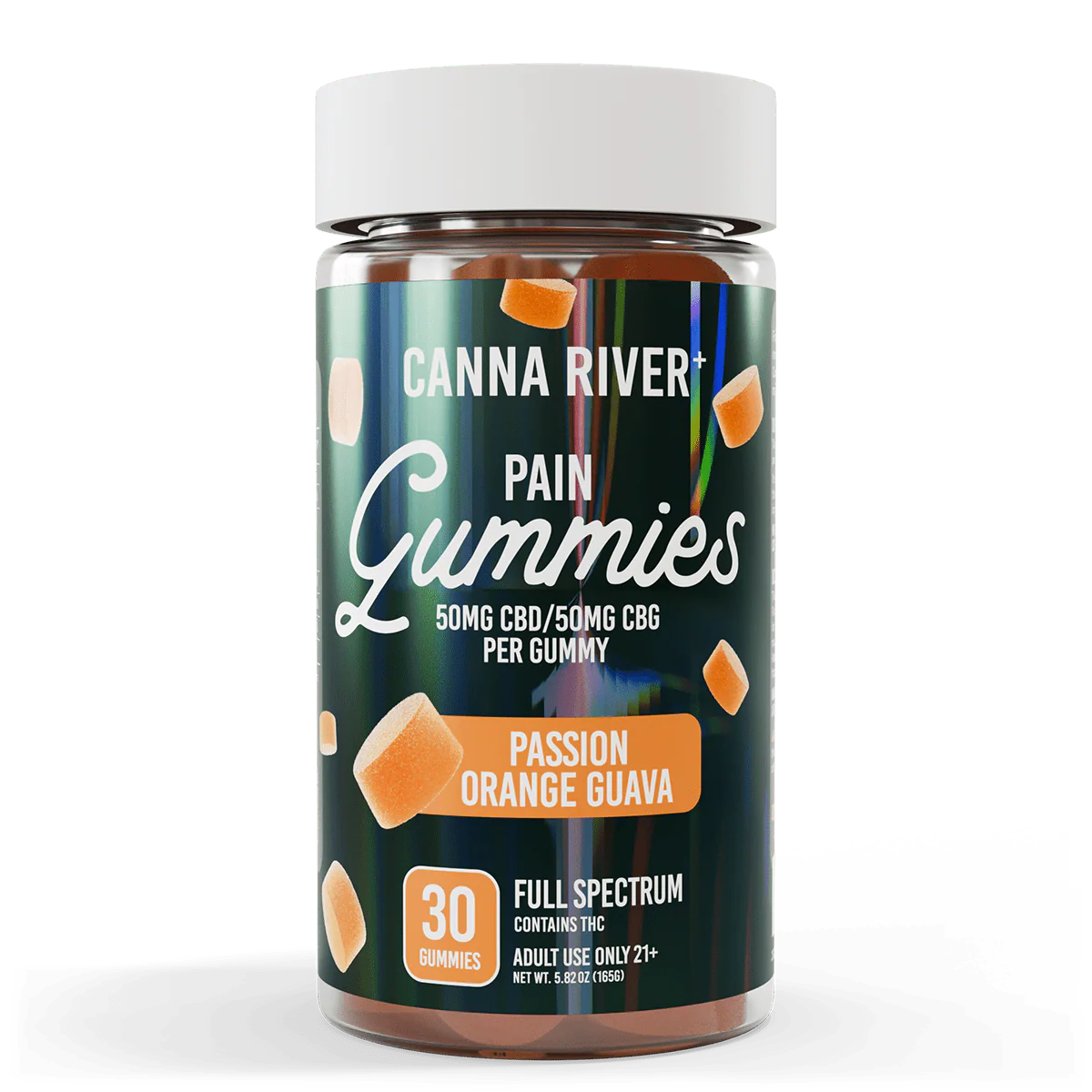 Canna River |  Gomitas Pain CBD E. Completo 50mg/pza + CBG 50mg/pza + Delta 9 THC 3mg/pza | 30 piezas