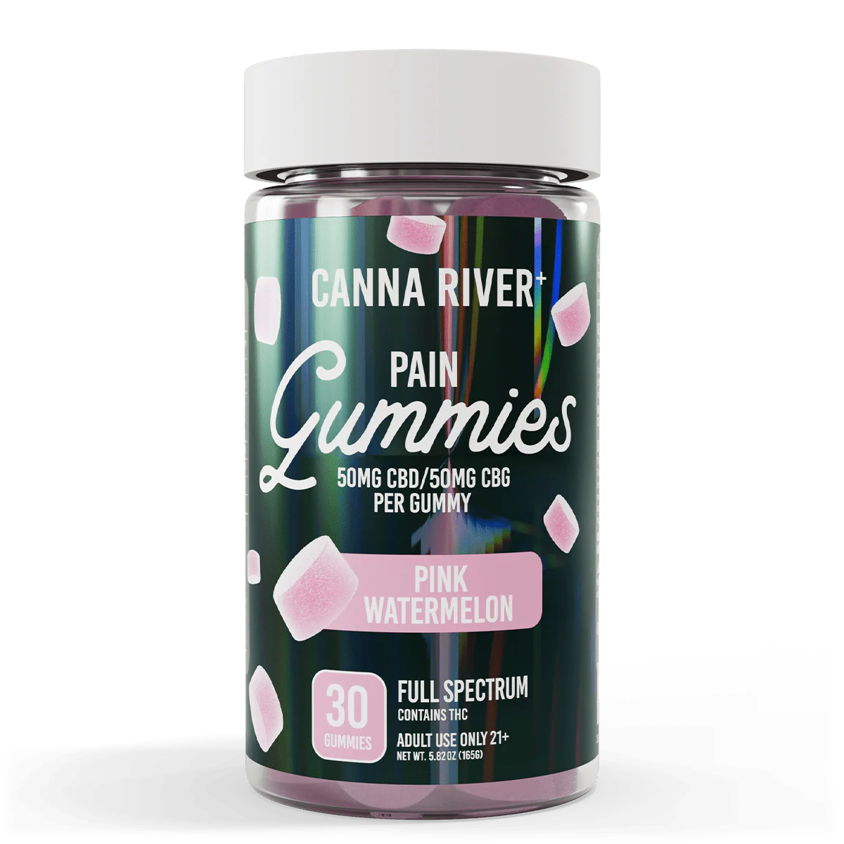 Canna River |  Gomitas Pain CBD E. Completo 50mg/pza + CBG 50mg/pza + Delta 9 THC 3mg/pza | 30 piezas