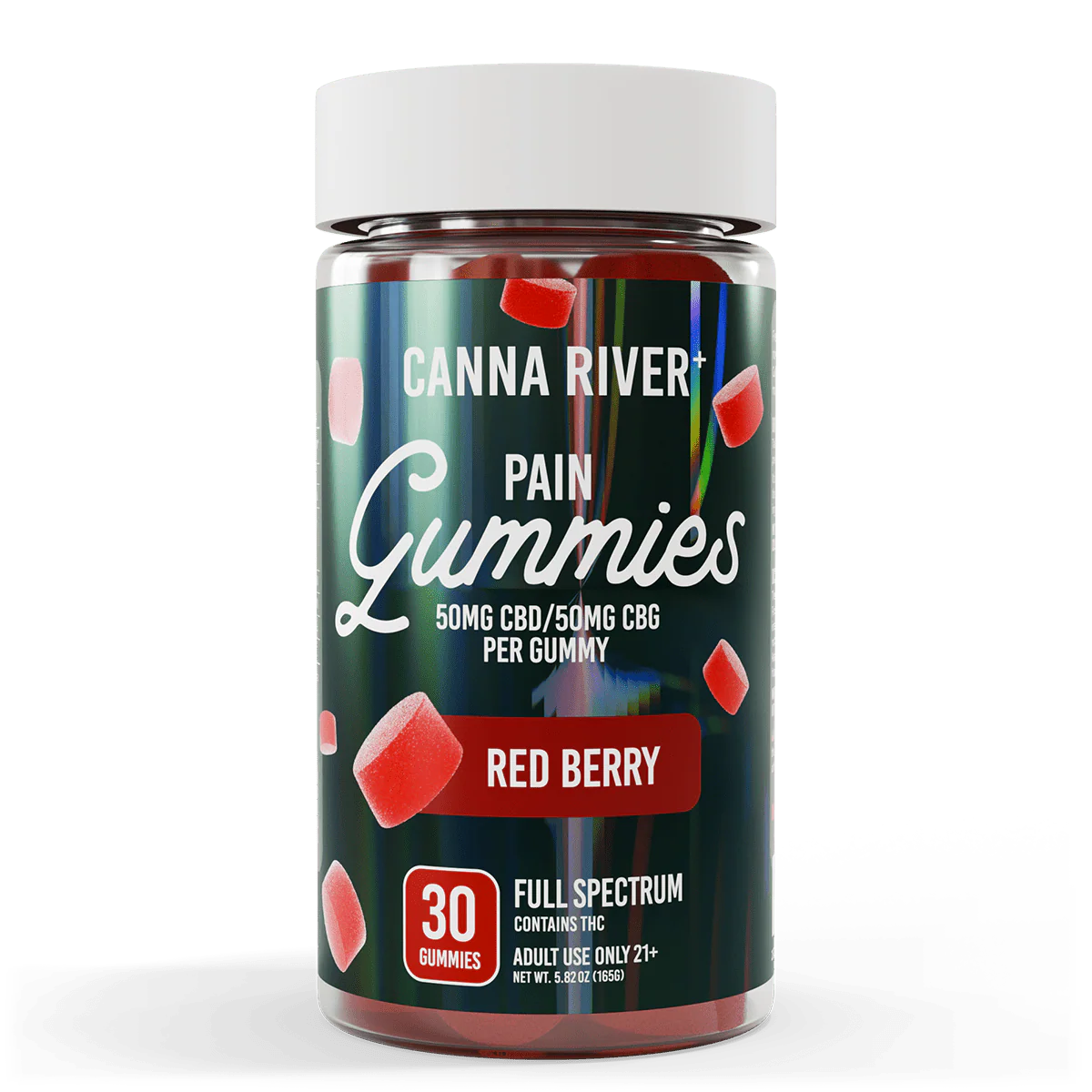 Canna River |  Gomitas Pain CBD E. Completo 50mg/pza + CBG 50mg/pza + Delta 9 THC 3mg/pza | 30 piezas