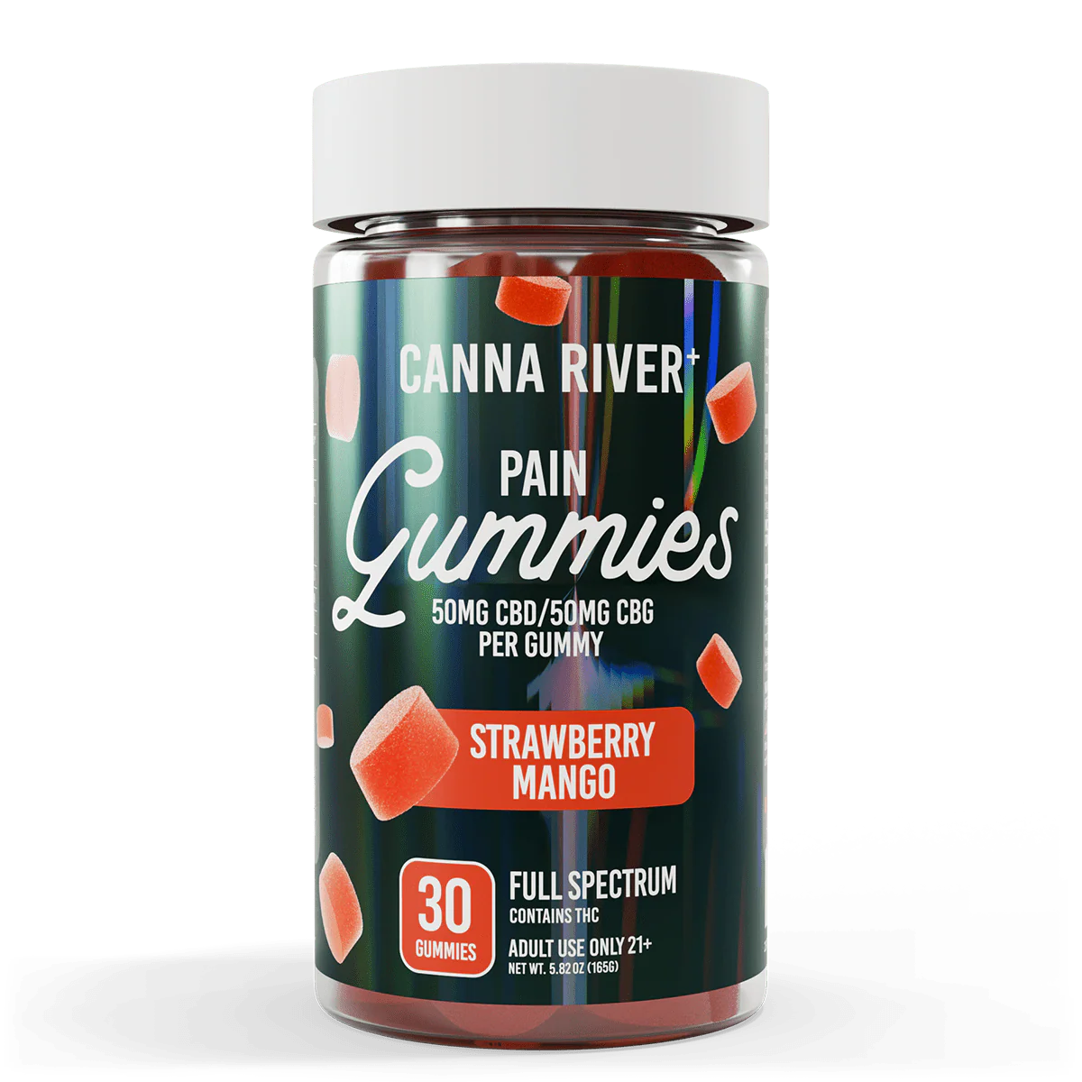 Canna River |  Gomitas Pain CBD E. Completo 50mg/pza + CBG 50mg/pza + Delta 9 THC 3mg/pza | 30 piezas