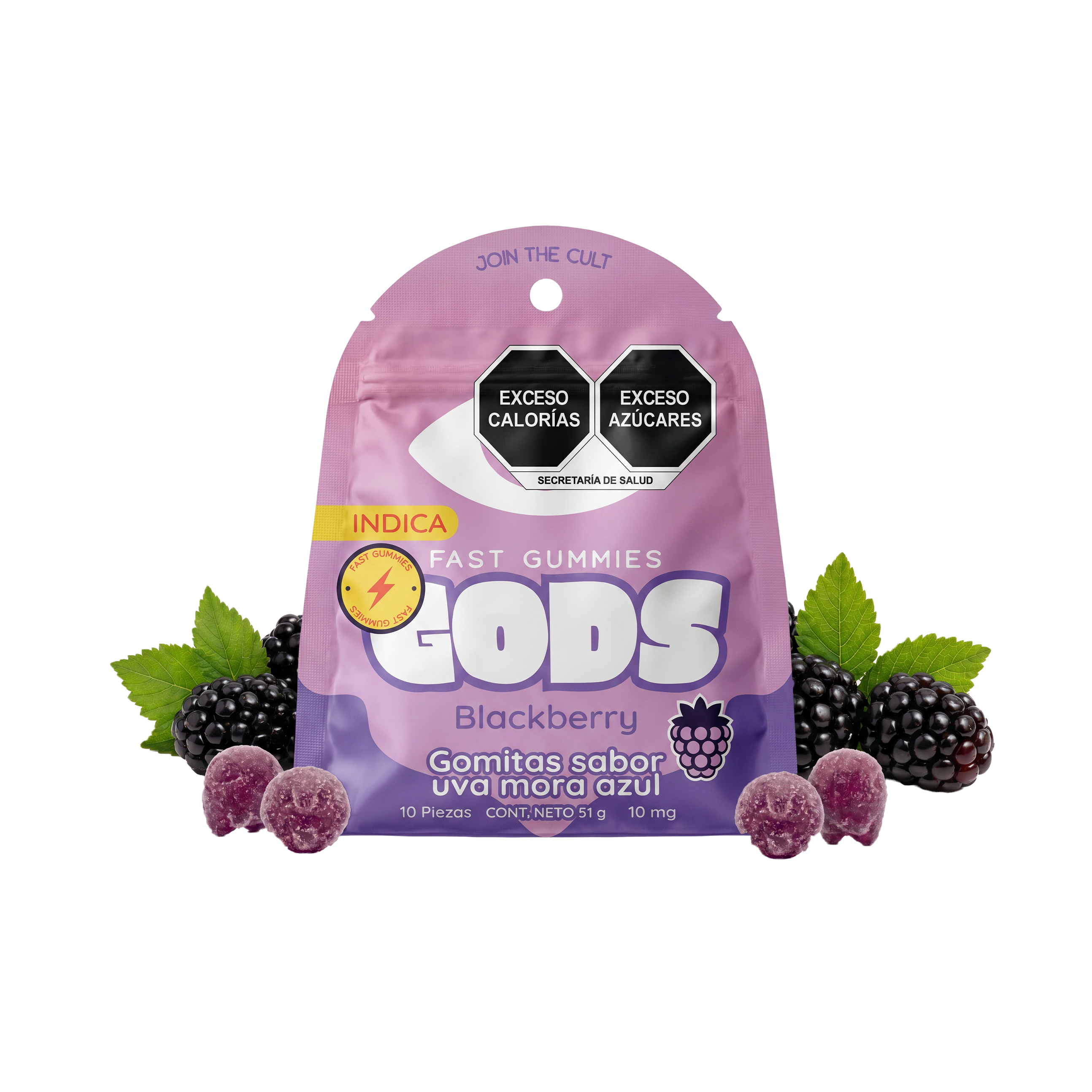 Gods Beard Cult | Gomitas Fast Delta 9 THC + HHC 10 mg/pza | 10 o 20 piezas