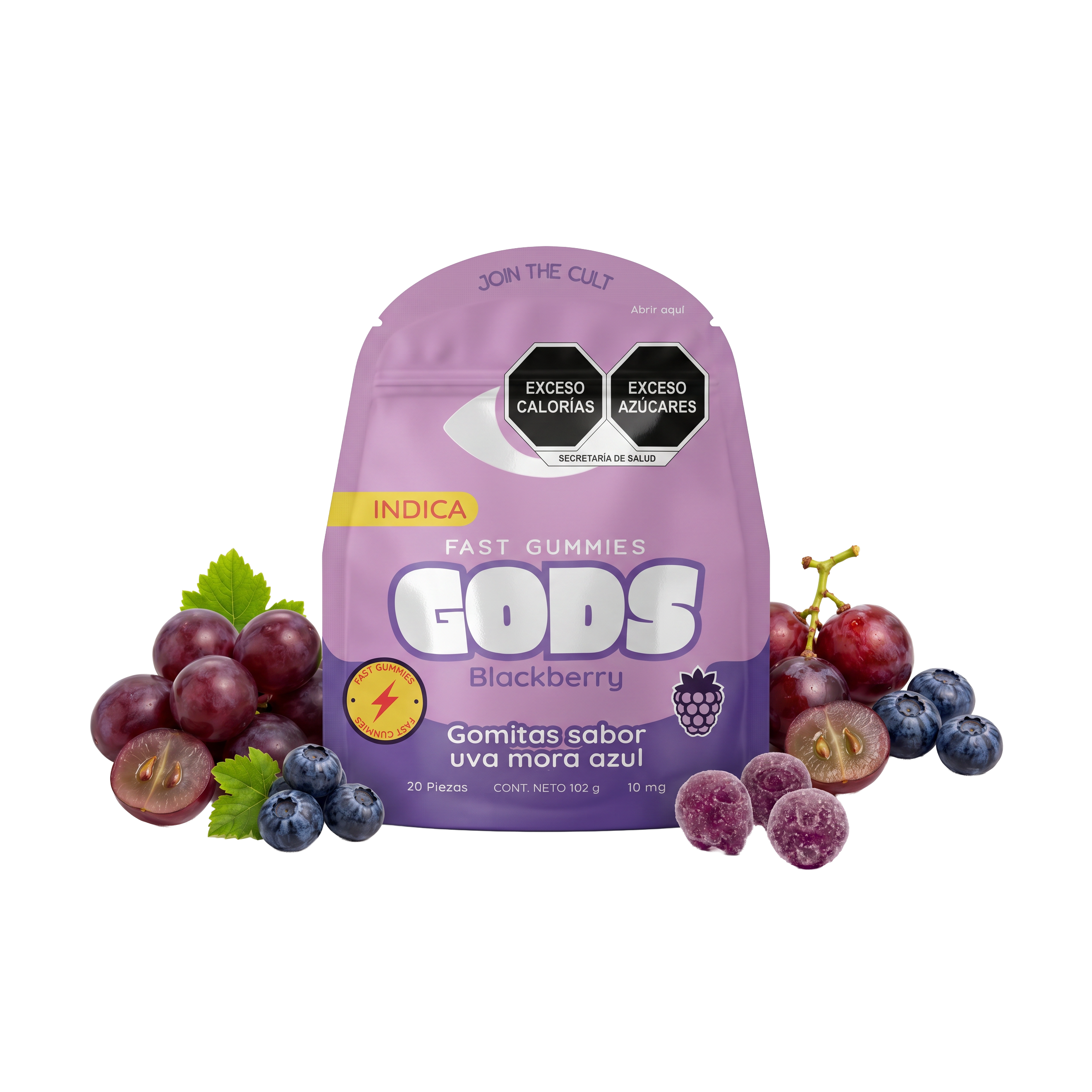 Gods Beard Cult | Gomitas Fast Delta 9 THC + HHC 10 mg/pza | 10 o 20 piezas