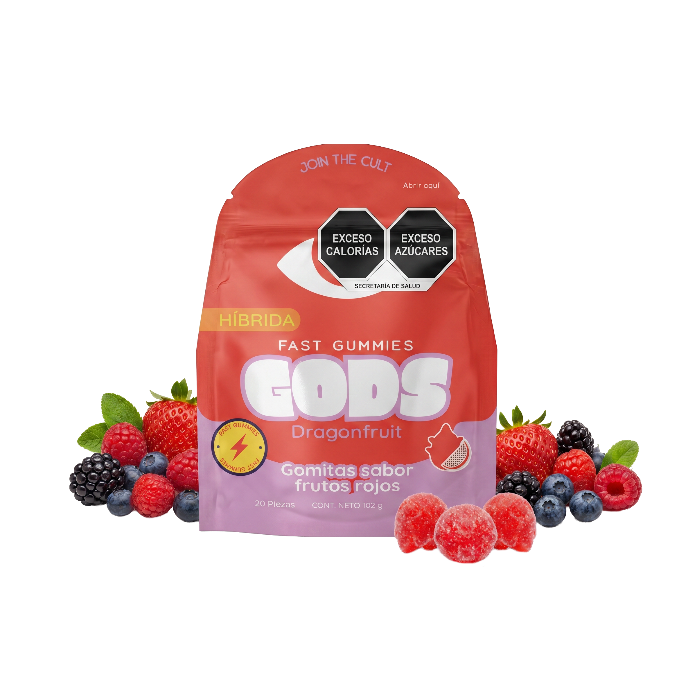Gods Beard Cult | Gomitas Fast Delta 9 THC + HHC 10 mg/pza | 10 o 20 piezas