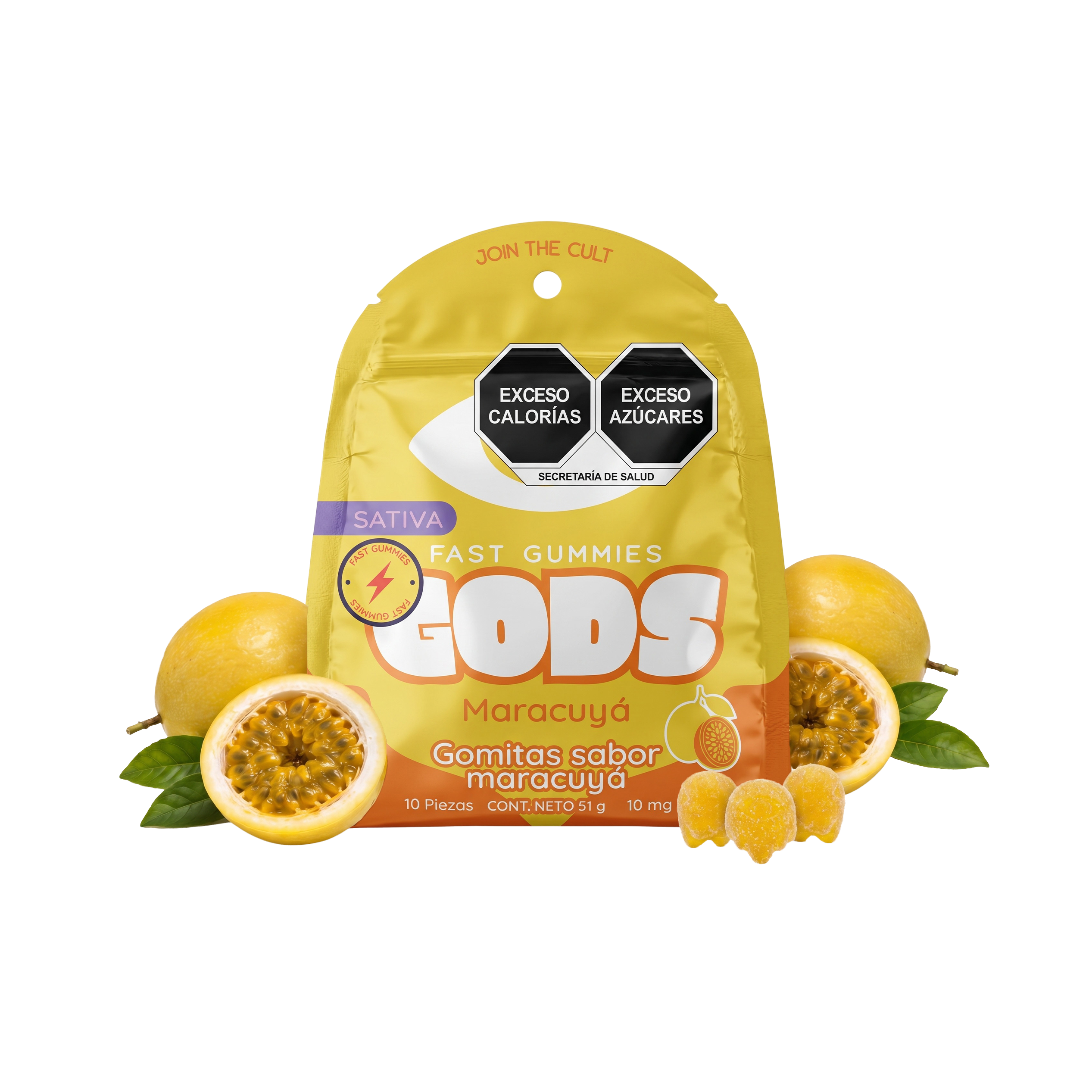 Gods Beard Cult | Gomitas Fast Delta 9 THC + HHC 10 mg/pza | 10 o 20 piezas