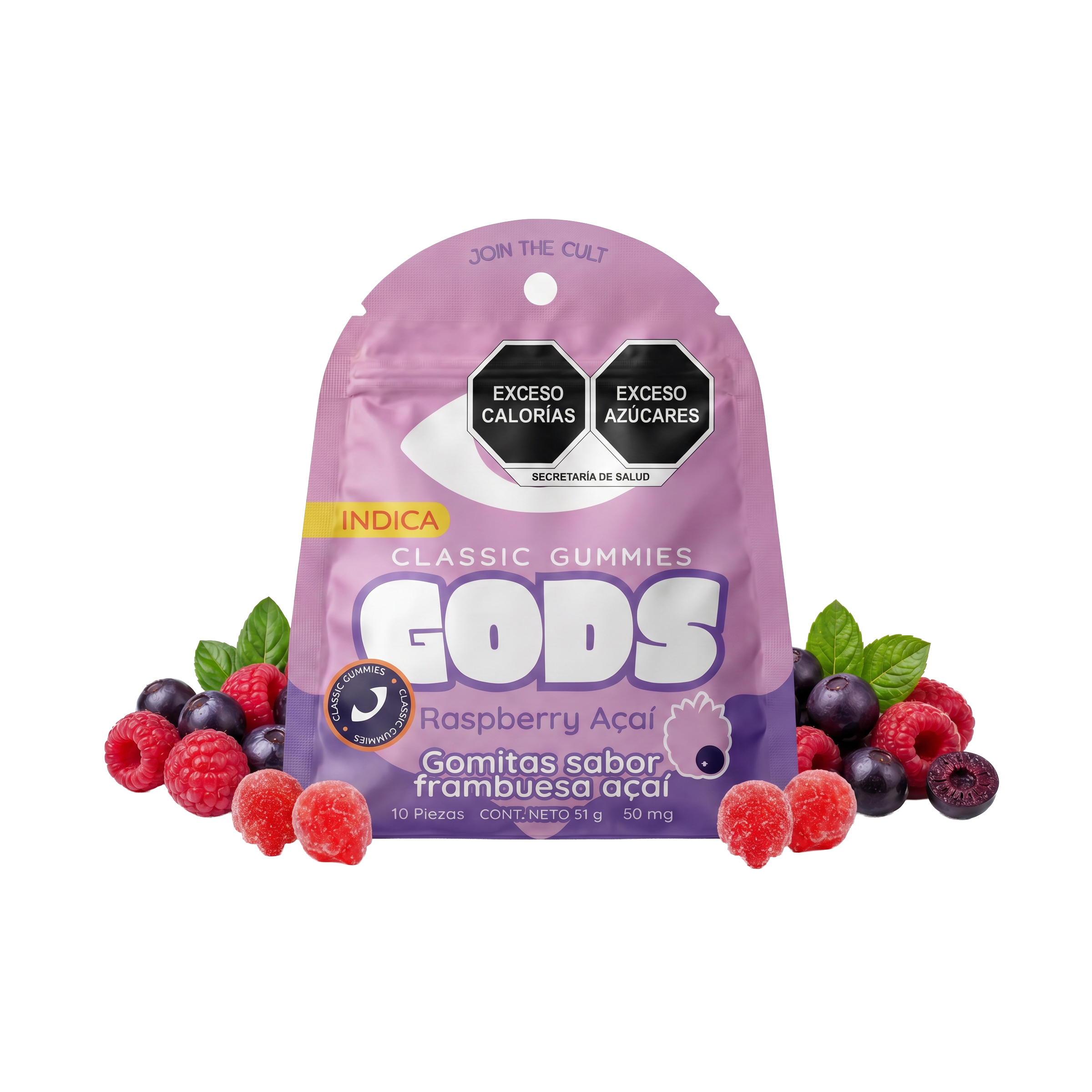 Gods Beard Cult | Gomitas Classic Delta 9 THC + HHC 50 mg/pza | 10 o 20 piezas