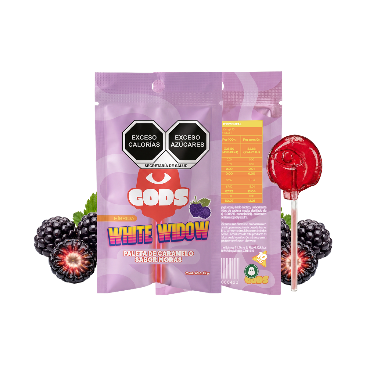 God´s Beard Cult | Paleta de caramelo Delta 9 THC 10 mg/pza | 1 pieza