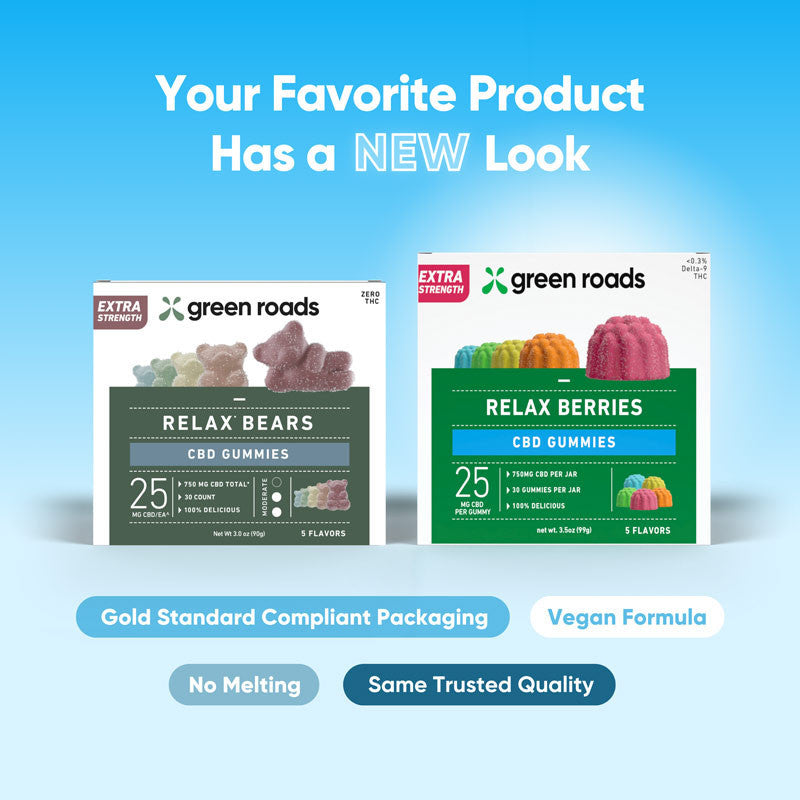 Green Roads 🍀 | Gomitas Mix Frutal CBD de 25 mg/pza Extra Strength | 30 piezas