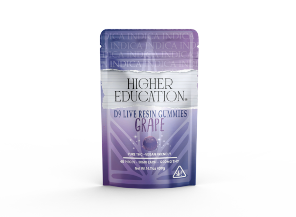 Higher Education | Gomitas Live Resin Delta 9 THC 30 mg/pza | 1 o 40 piezas