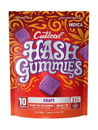 Cutleaf | Gomitas Hash Delta 9 THC 10 mg/pza | 10 piezas