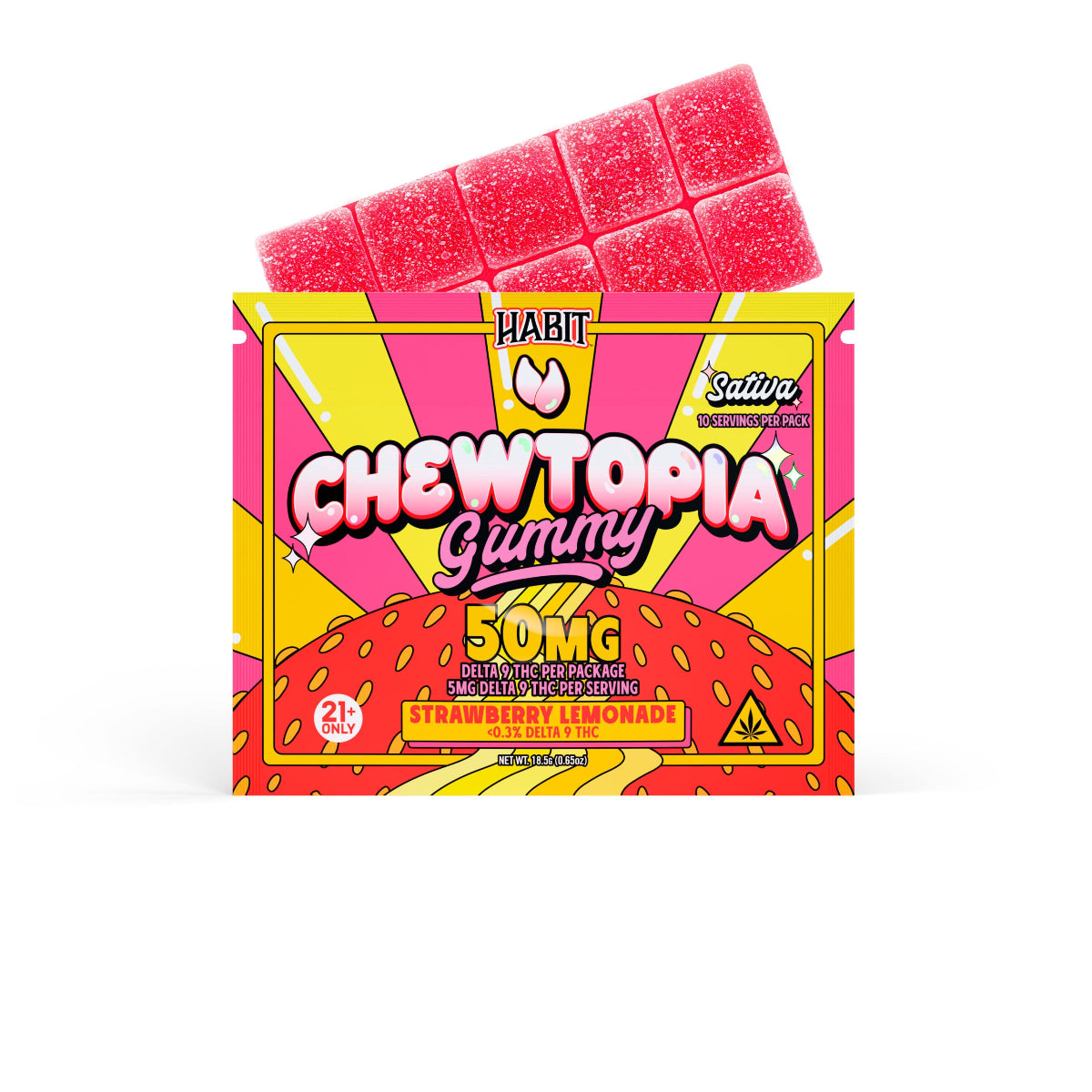 Chewtopia | Gomitas Delta 9 THC 50 mg/pza | 1 pieza