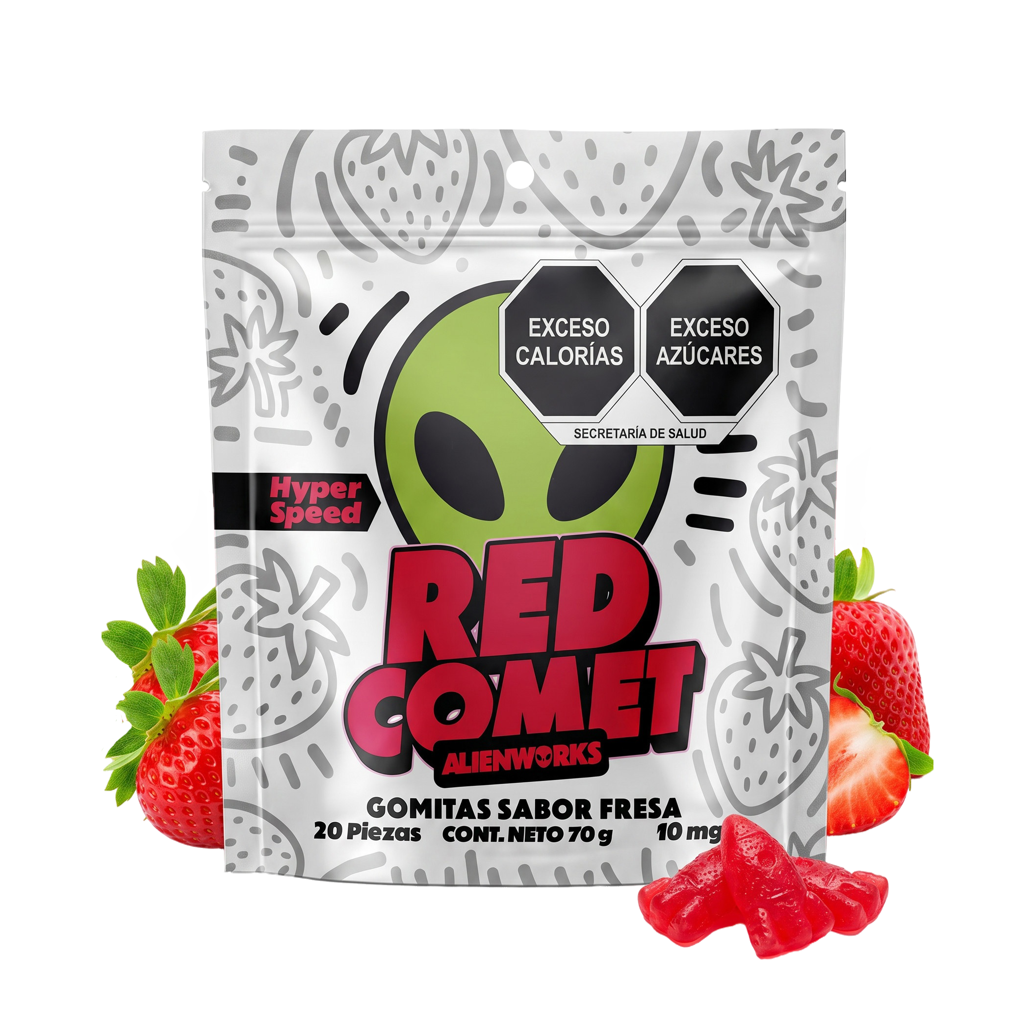Alienworks | Hyper Speed Nanotech Gomitas Delta 9 + HHC 10 mg/pza  | 10 o 20 piezas