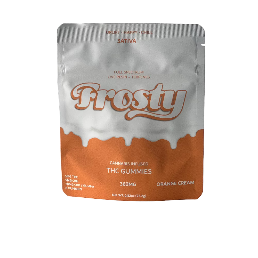Frosty | Gomitas Day Time Delta 9 THC 5 mg/pza + CBD 30 mg/pza + CBG 5 mg/pza | 8 piezas