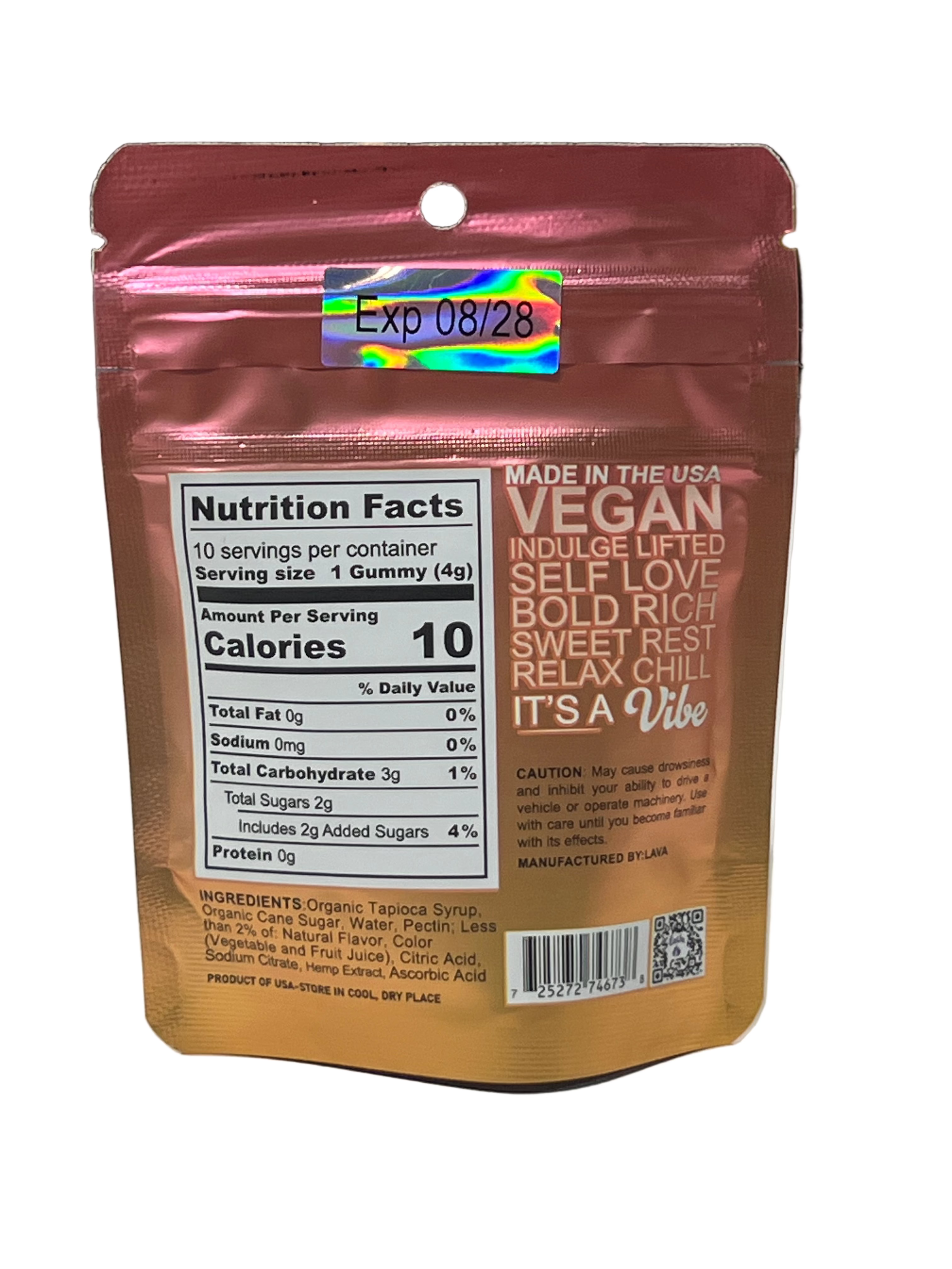 Lava | Gomitas Delta 8 THC 10 mg/pza + HHC 10 mg/pza + THC-P 5 mg/pza | 10 piezas