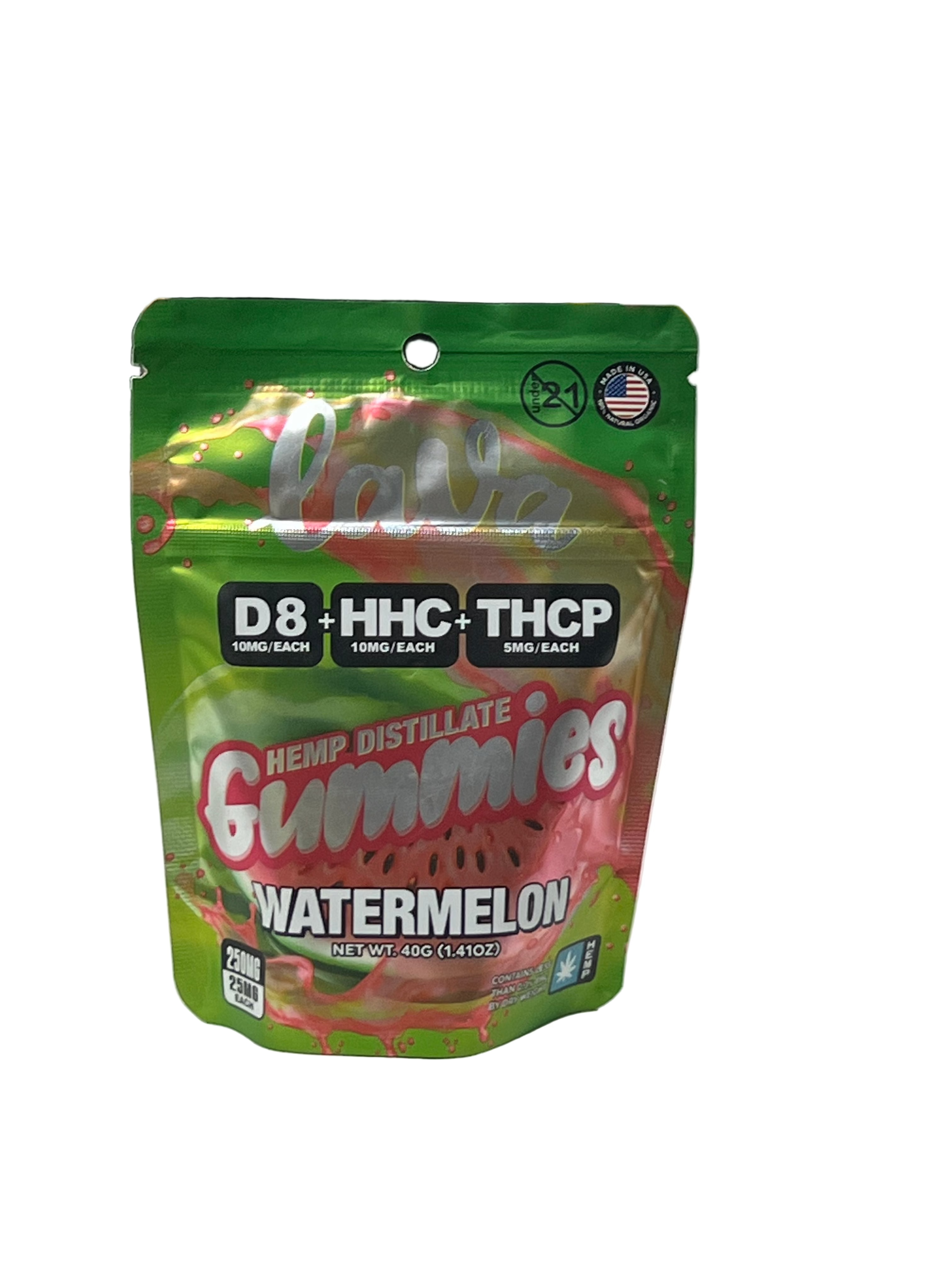 Lava | Gomitas Delta 8 THC 10 mg/pza + HHC 10 mg/pza + THC-P 5 mg/pza | 10 piezas