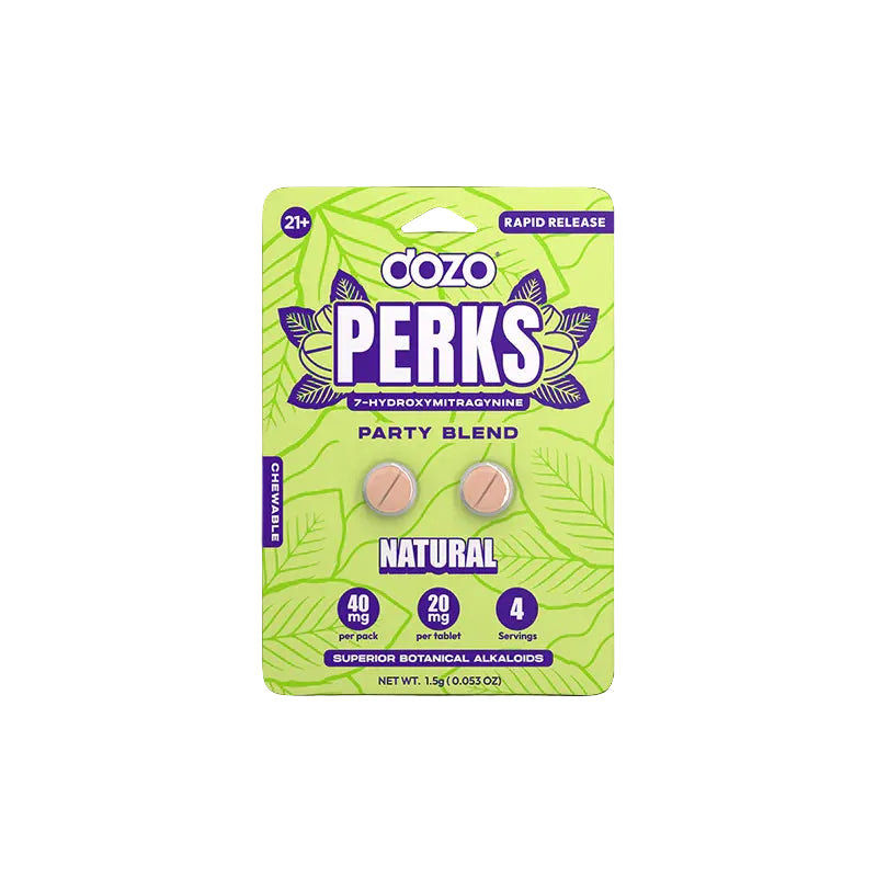 Dozo | Perks Tabletas 7-Hidroximitraginina 20mg/pza | 2 o 6 piezas