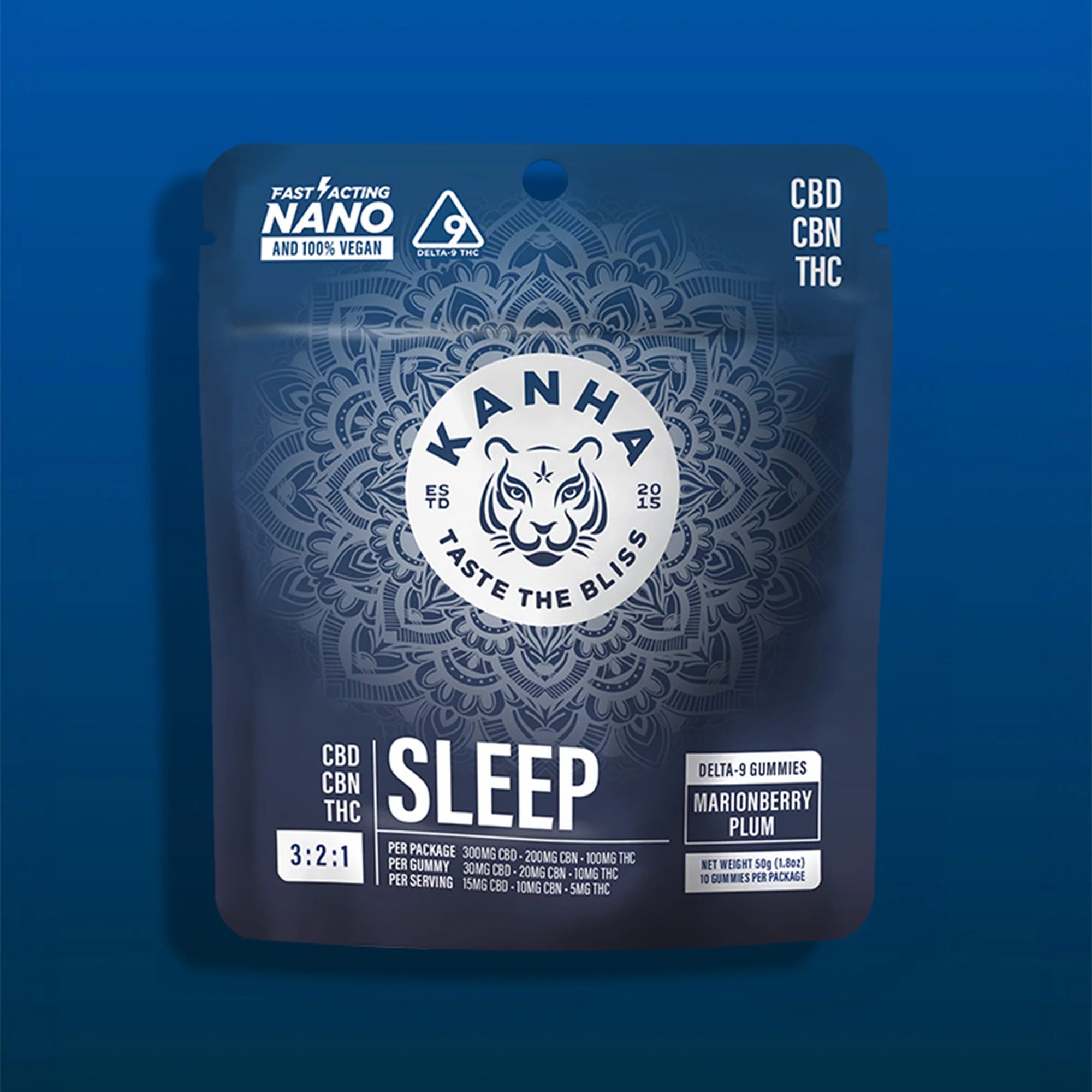 Kanha | Gomitas Sleep 3:2:1 CBD 30 mg/pza CBN 20 mg/pza THC 10 mg/pza | 10 piezas