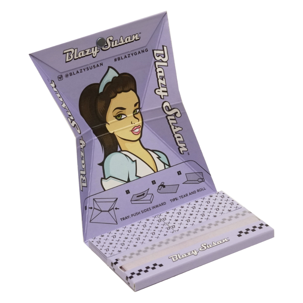 Blazy Susan | Deluxe Rolling Kit 32 Papeles 1 1/4 o King Size + Filtros + Charola Integrada | 1 pieza