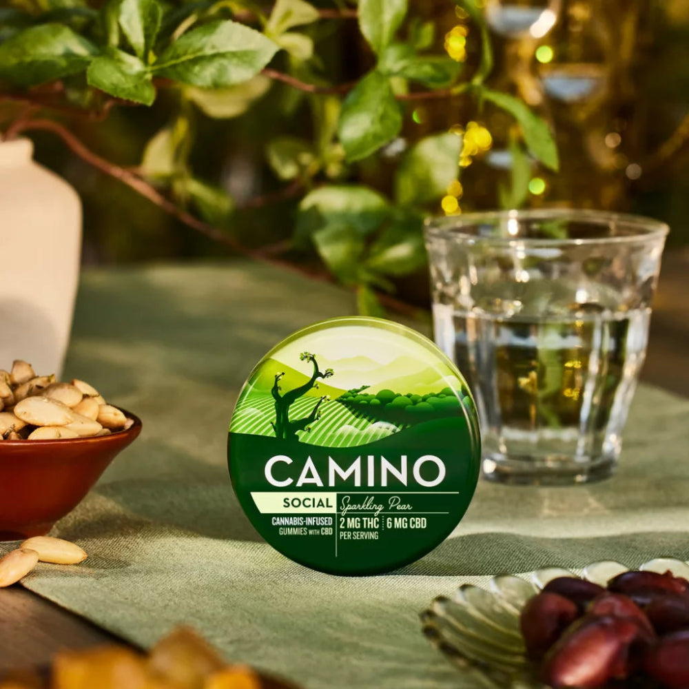 Camino | Gomitas Social Sparkling Pear  THC 2 mg + CBD 6mg | 20 piezas