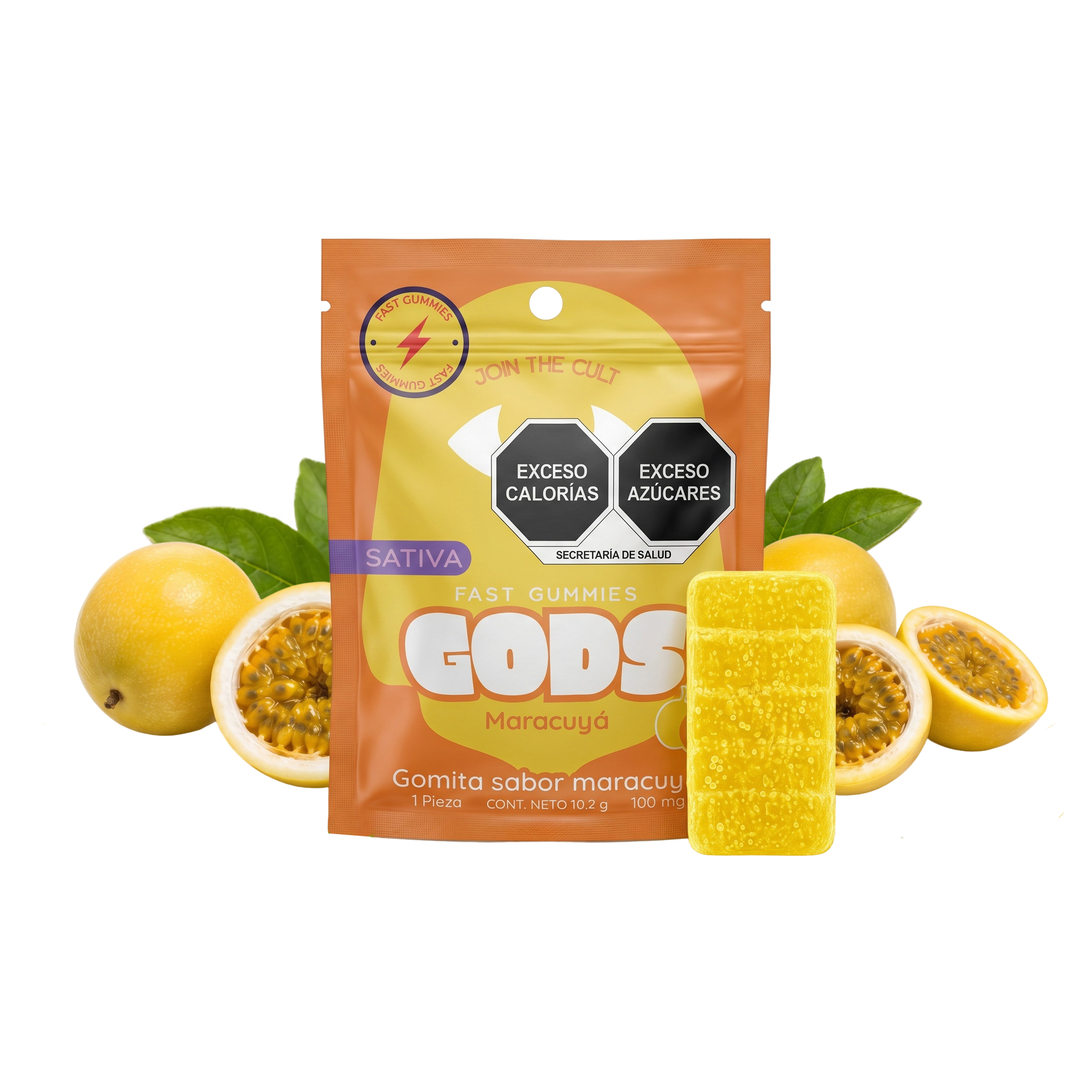 Gods Beard Cult | Gomitas Fast Delta 9 THC + HHC 100 mg/pza | 1 pieza