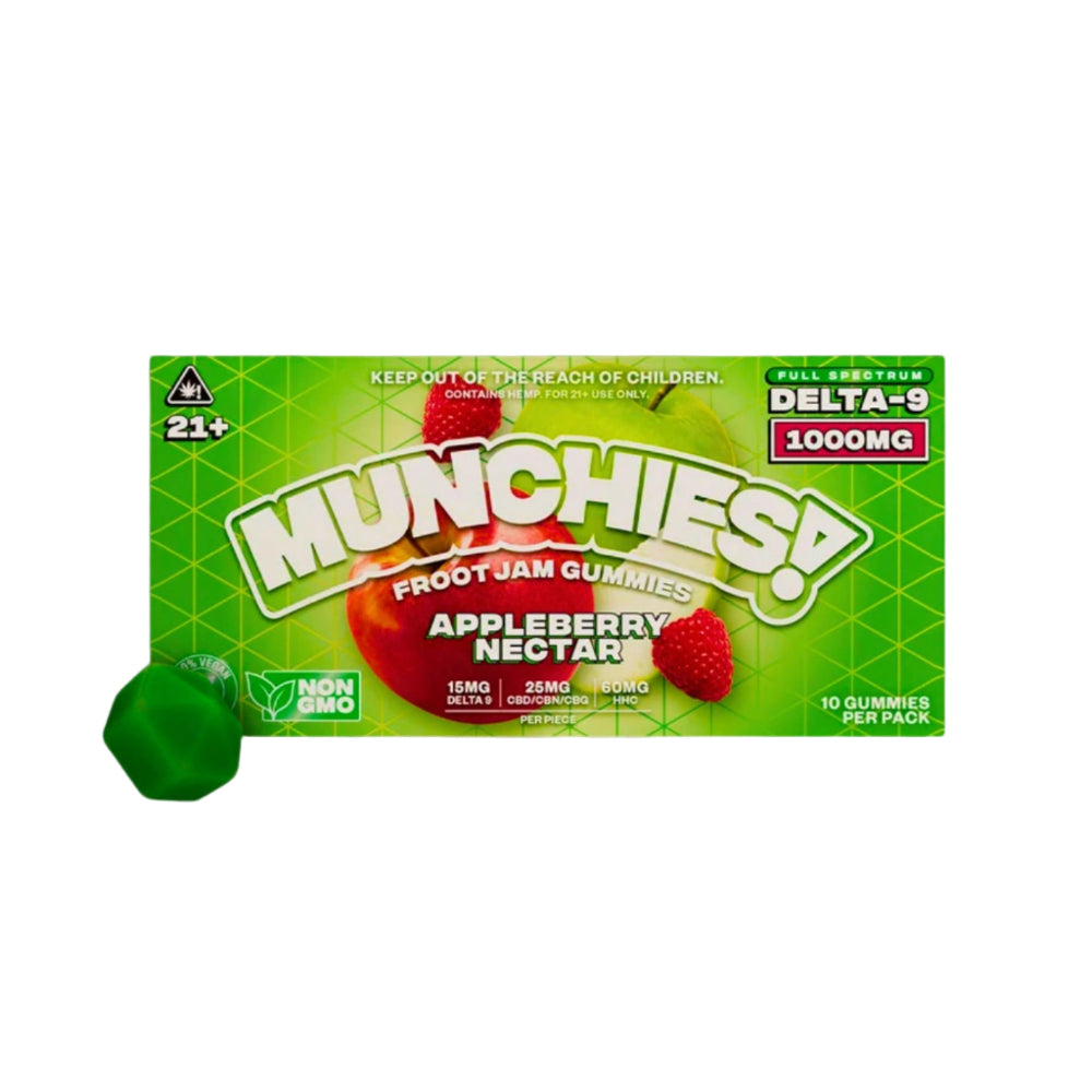 Delta Munchies | Gomitas Delta 9 THC 15 mg/pza + HHC 60 mg/pza + CBD 25 mg/pza | 10 piezas