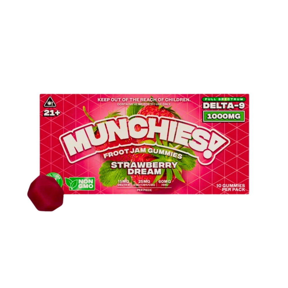 Delta Munchies | Gomitas Delta 9 THC 15 mg/pza + HHC 60 mg/pza + CBD 25 mg/pza | 10 piezas