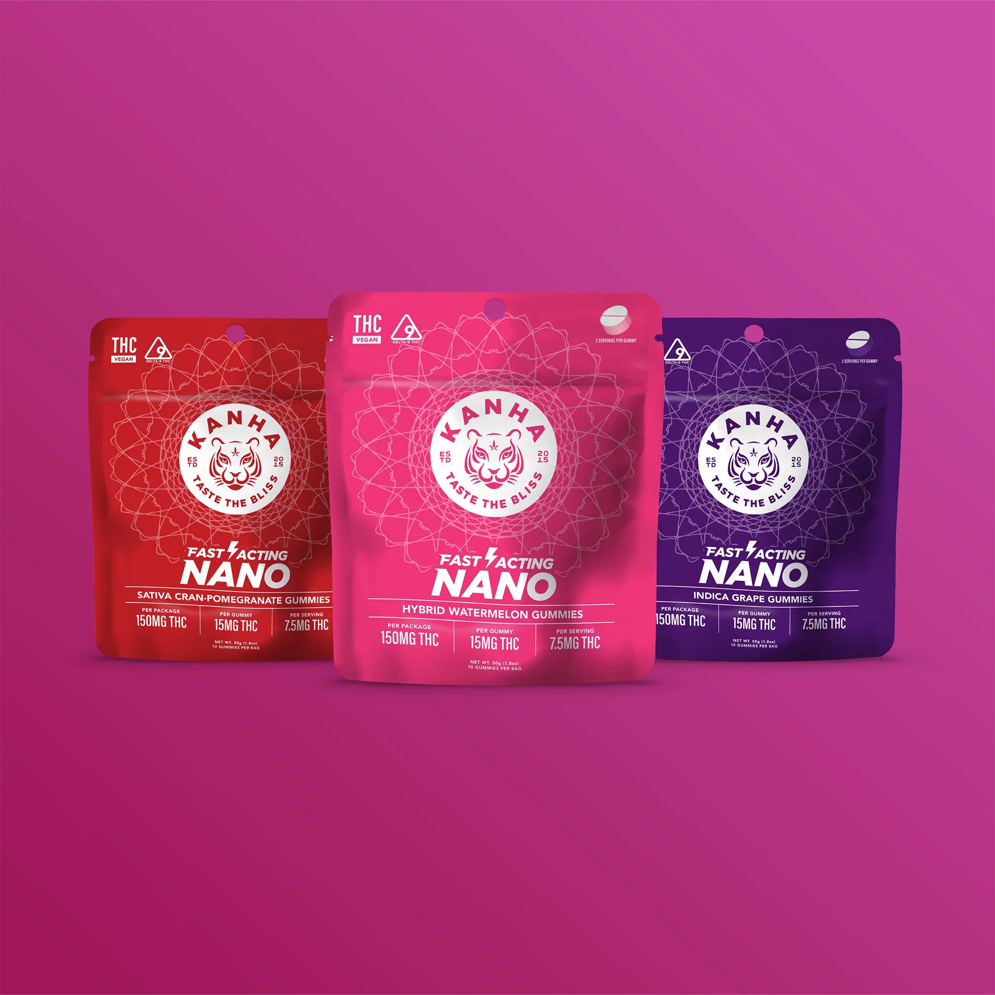 Kanha | Gomitas Nano THC 15 mg/pza | 10 piezas