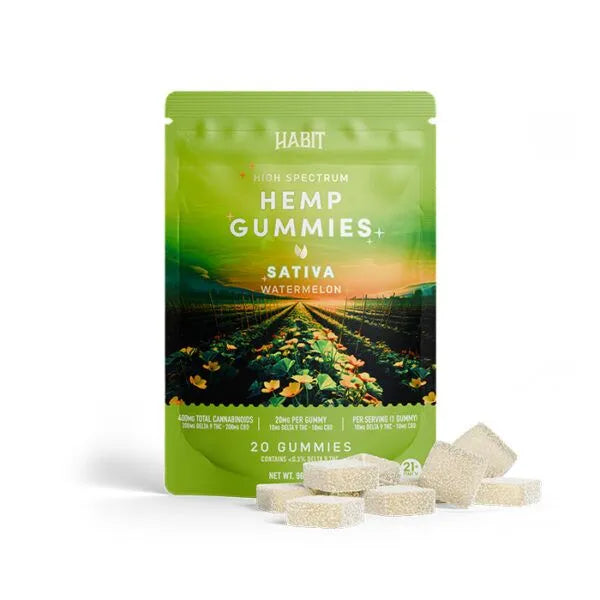 Habit | Gomitas Delta 9 THC 10 mg/pza + CBD 10 mg/pza | 20 piezas