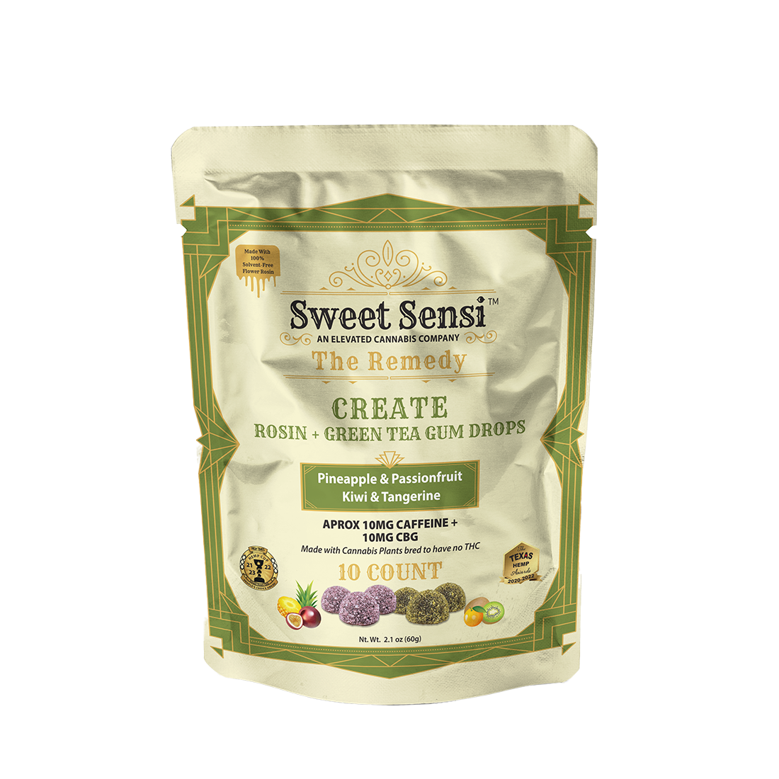 Sweet Sensi | Gomitas Create CBG 10 mg/pza + Cafeina 10 mg/pza| 10 o 30 piezas