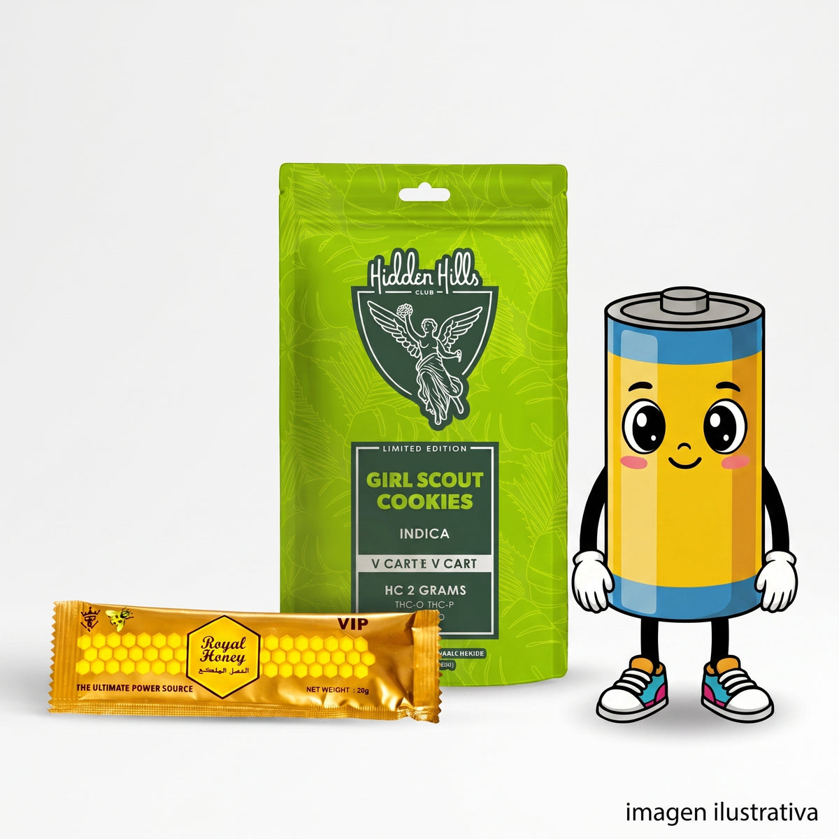 Royal Honey | Miel de Mejora Intimidad 20 g + REGALO CARTUCHO HIDDEN HILLS W.A.X 2gr + BATERIA Sorpresa