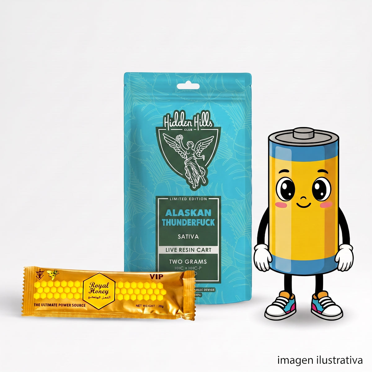 Royal Honey | Miel de Mejora Intimidad 20 g + REGALO CARTUCHO HIDDEN HILLS W.A.X 2gr + BATERIA Sorpresa