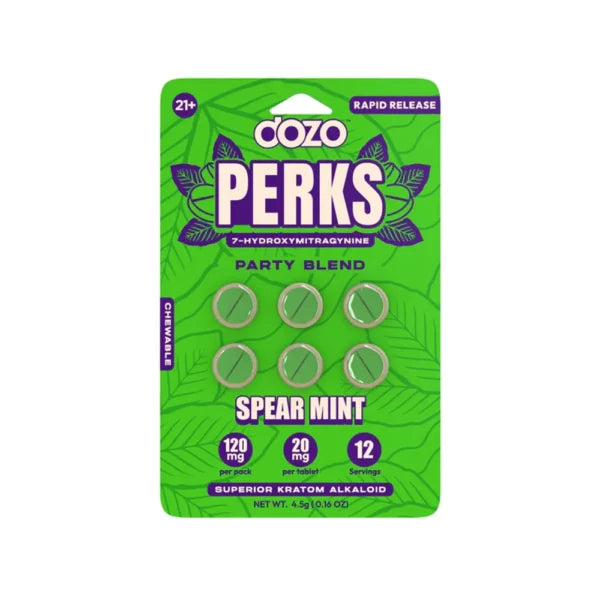 Dozo | Perks Tabletas 7-Hidroximitraginina 20mg/pza | 2 o 6 piezas