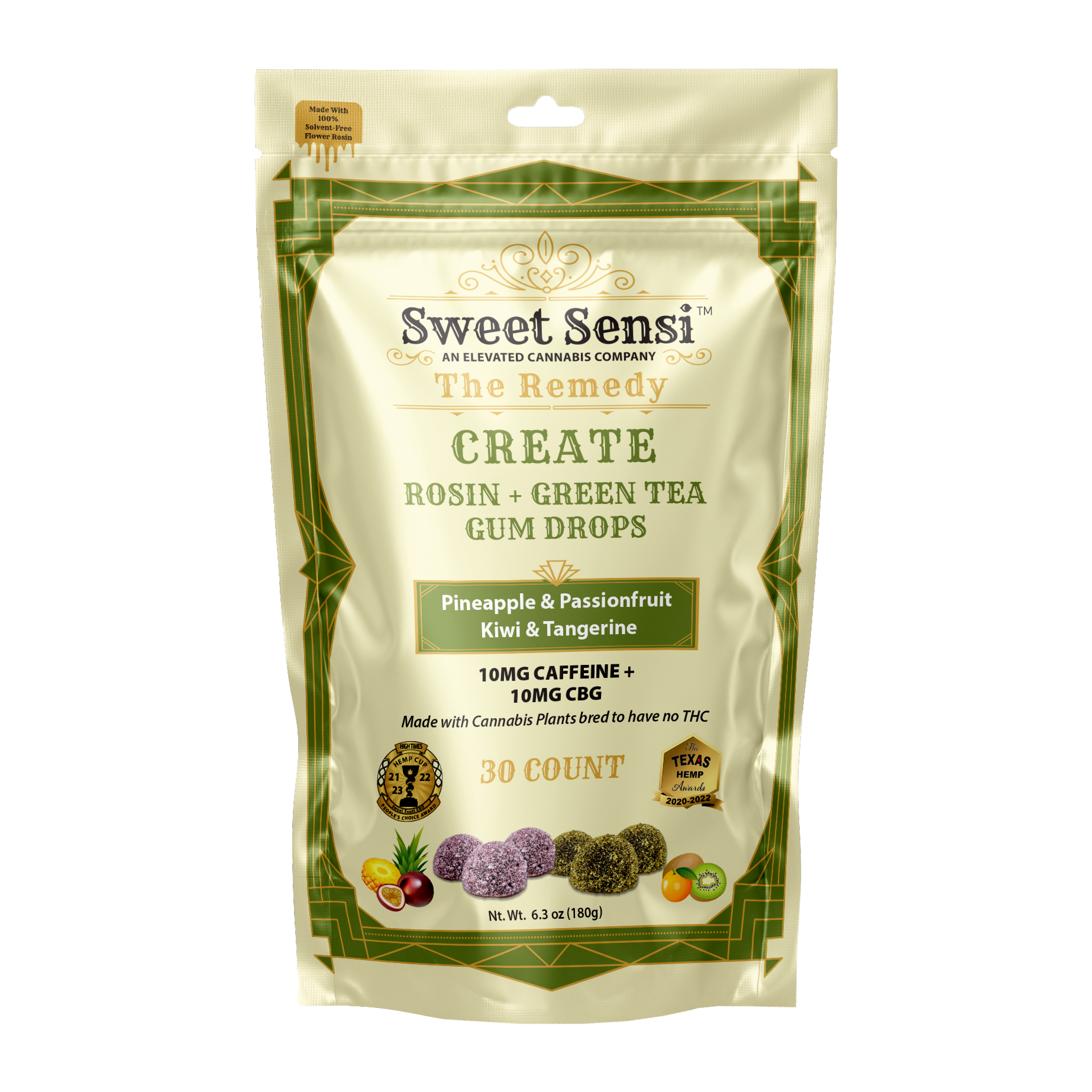 Sweet Sensi | Gomitas Create CBG 10 mg/pza + Cafeina 10 mg/pza| 10 o 30 piezas
