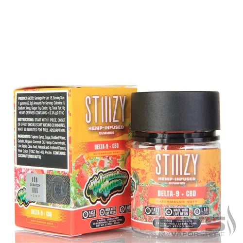 Stiiizy | Gomitas Delta 9 THC 15 mg/pza + CBD 5 mg/pza | 15 piezas