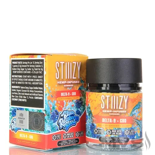 Stiiizy | Gomitas Delta 9 THC 15 mg/pza + CBD 5 mg/pza | 15 piezas