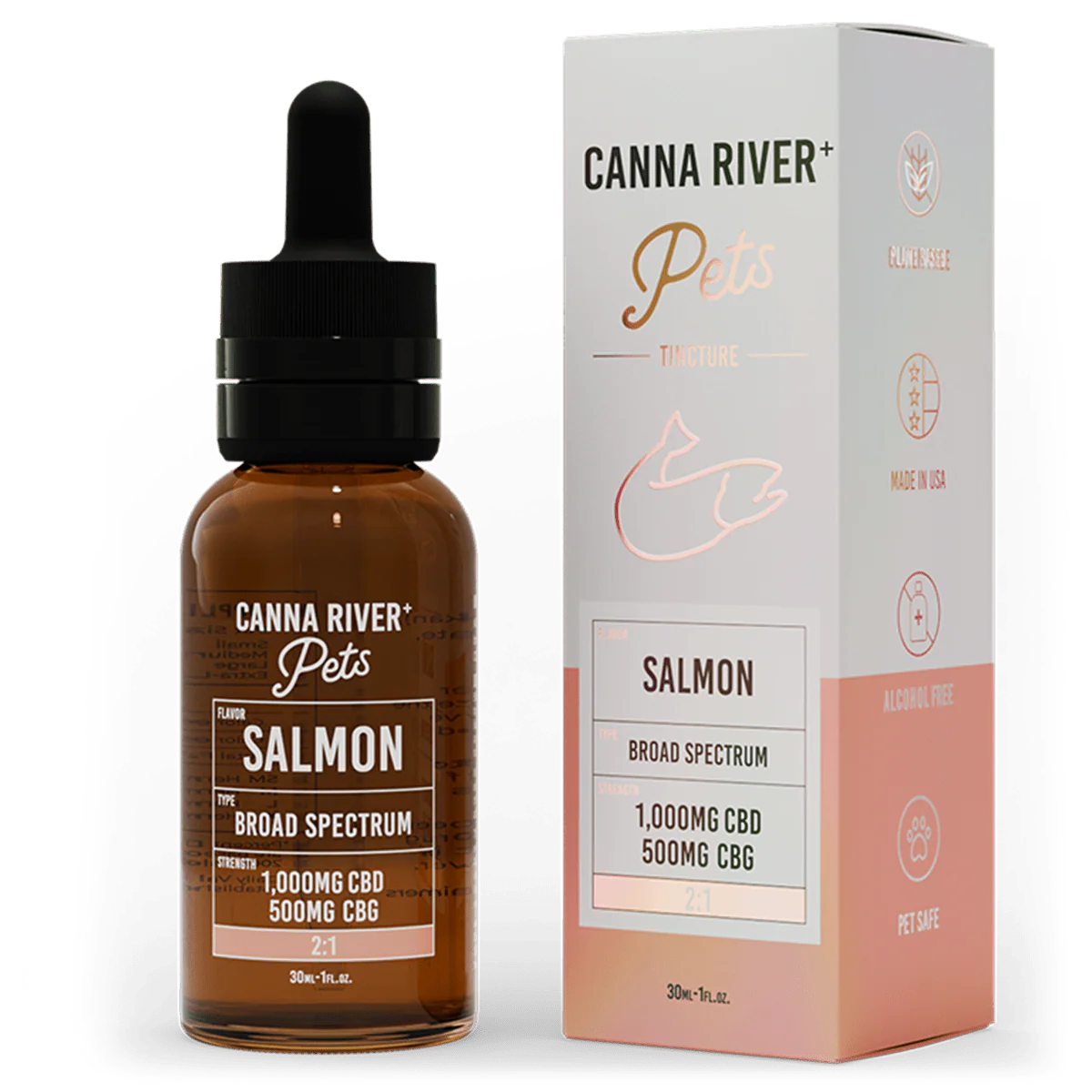 Canna River | Tintura para mascotas CBD + CBG 30 ml o 60 ml | 1 pieza