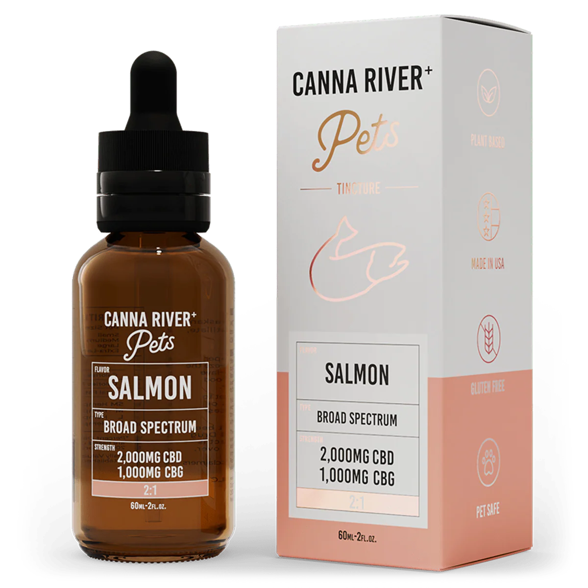 Canna River | Tintura para mascotas CBD + CBG 30 ml o 60 ml | 1 pieza