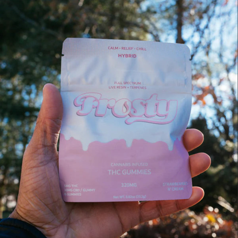 Frosty | Gomitas Delta 9 THC 5 mg/pza + CBD E. Completo 30 mg/pza | 8 piezas