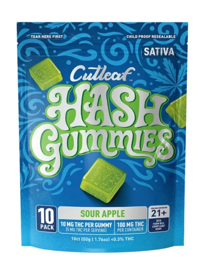Cutleaf | Gomitas Hash Delta 9 THC 10 mg/pza | 10 piezas