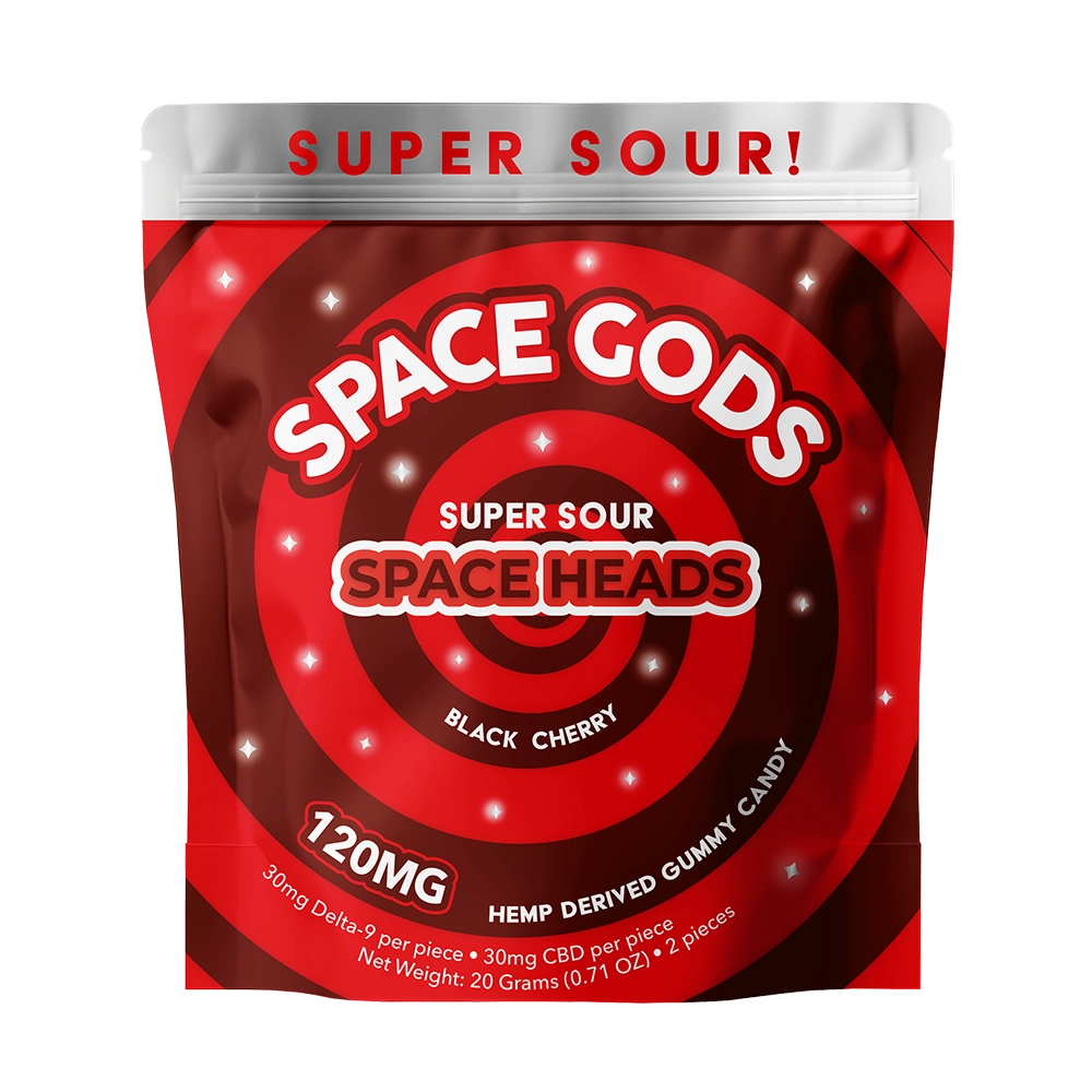 Space Gods | Super Sour Gomitas Delta 9 THC 30 mg/pza + CBD 30 mg/pza | 2 o 15 piezas