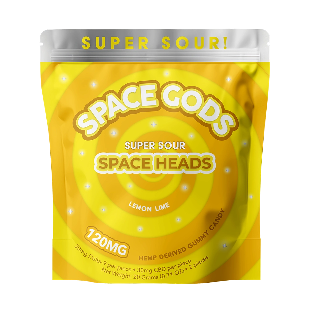 Space Gods | Super Sour Gomitas Delta 9 THC 30 mg/pza + CBD 30 mg/pza | 2 o 15 piezas