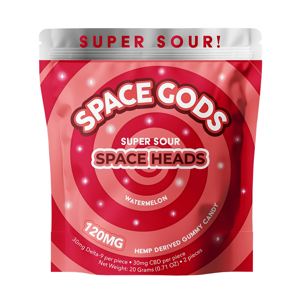 Space Gods | Super Sour Gomitas Delta 9 THC 30 mg/pza + CBD 30 mg/pza | 2 o 15 piezas