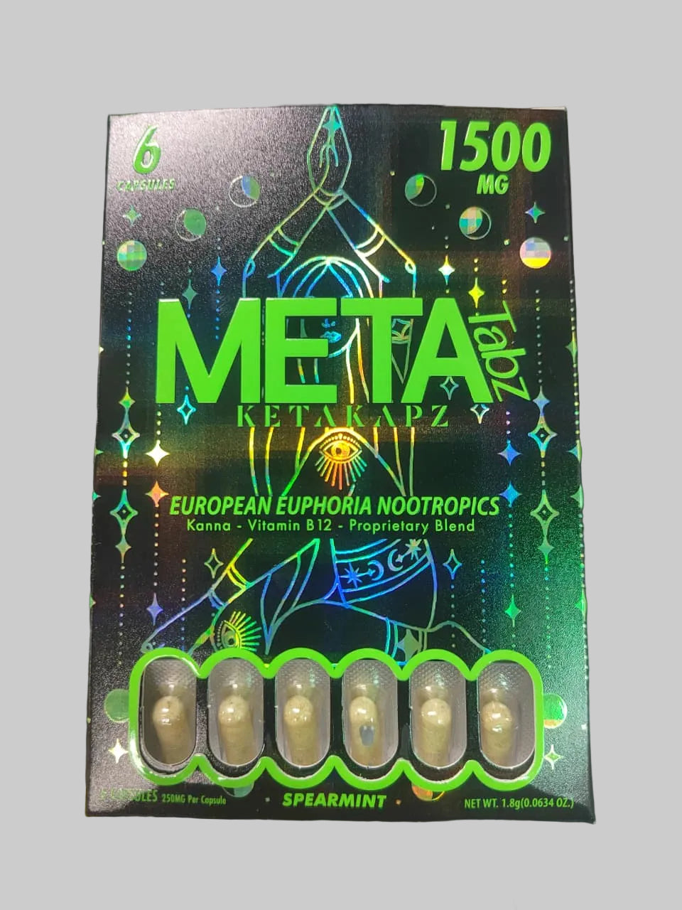 META Ketakapz Tabz | Capsulas Hongos Nootropicos 250 mg/pza | 6 piezas