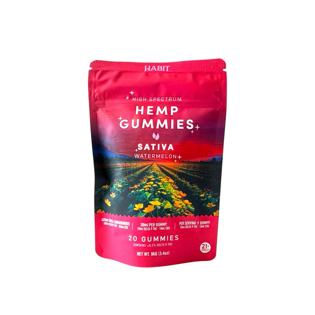 Habit | Gomitas Delta 9 THC 10 mg/pza + CBD 10 mg/pza | 20 piezas