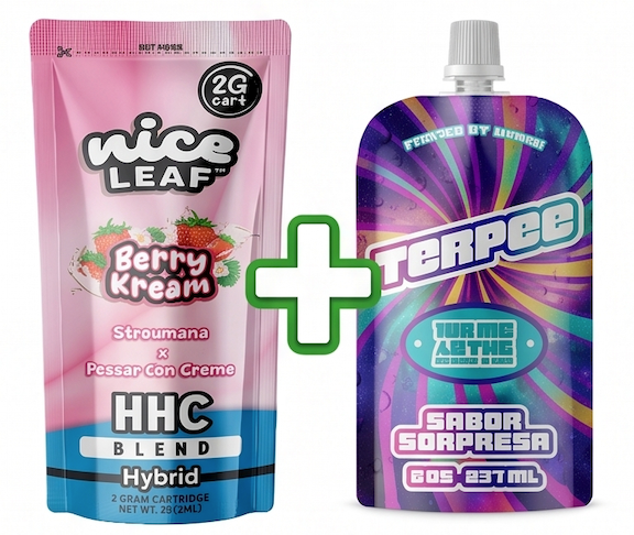 Combo 4:20 | Cartucho de Wax Desechable HHC 2000 mg + Liquid Lava Terpee Delta 9 THC 100 mg