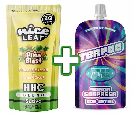 Combo 4:20 | Cartucho de Wax Desechable HHC 2000 mg + Liquid Lava Terpee Delta 9 THC 100 mg