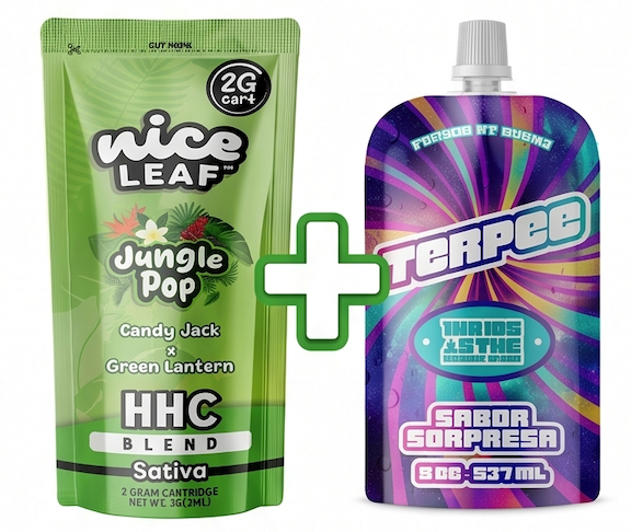 Combo 4:20 | Cartucho de Wax Desechable HHC 2000 mg + Liquid Lava Terpee Delta 9 THC 100 mg