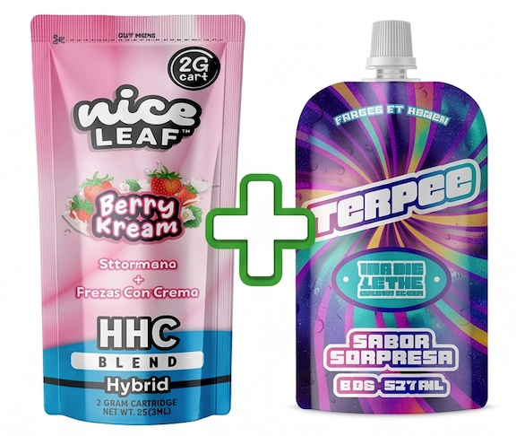 Combo 4:20 | Cartucho de Wax Desechable HHC 2000 mg + Liquid Lava Terpee Delta 9 THC 100 mg