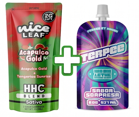 Combo 4:20 | Cartucho de Wax Desechable HHC 2000 mg + Liquid Lava Terpee Delta 9 THC 100 mg